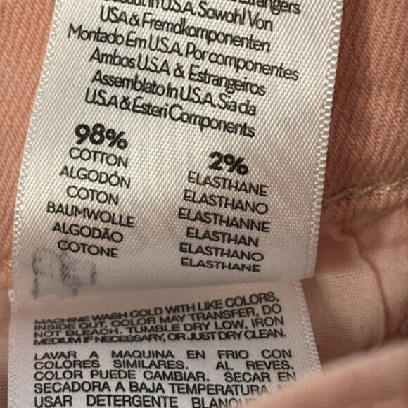 MOTHER The Insider Hover High Rise Straight Jeans– Peach Parfait  Size 26  NWT✨ - Picture 10 of 12